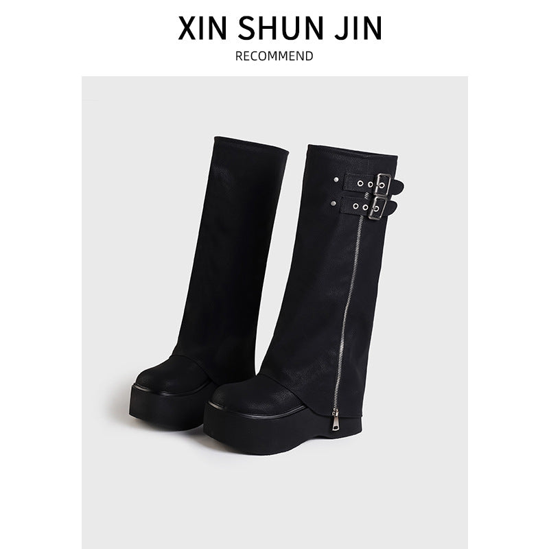 Genuine Big Head Pants Pipe Sweet Cool Style Women's Shoes