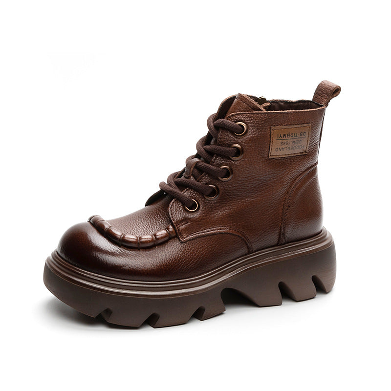 Women's Thick Bottom Soft Short Washed First Boots