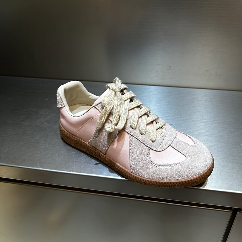 Women's Elk High Version Retro Genuine German Training Round Sneakers