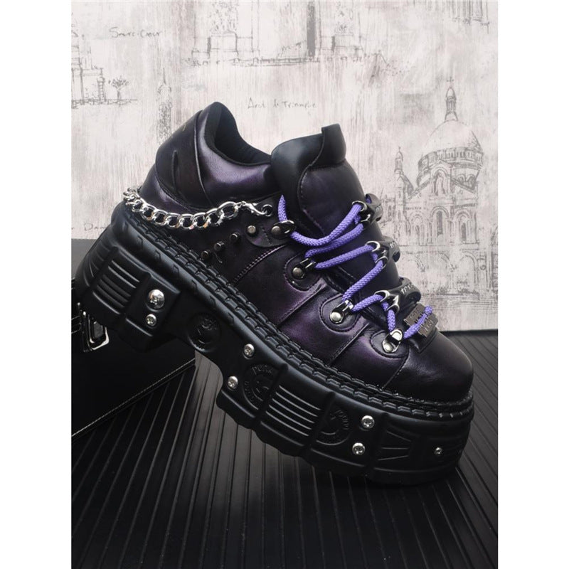 Men's Thick Bottom Fried Street Fashion Metal Hight Men's Shoes