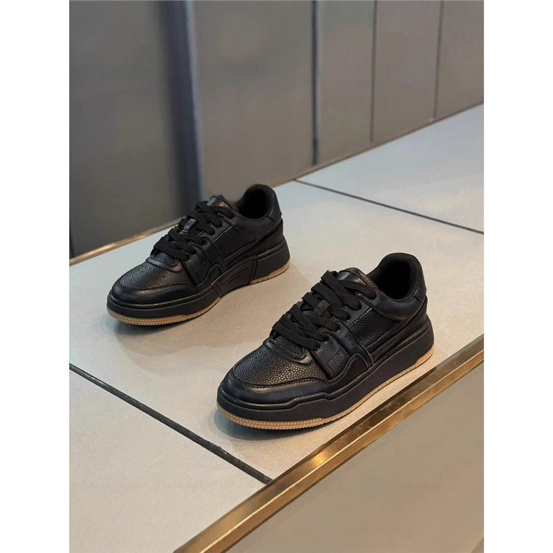 Men's Platform Versatile White Korean Soft Bottom Sports Men's Business Leather Shoes