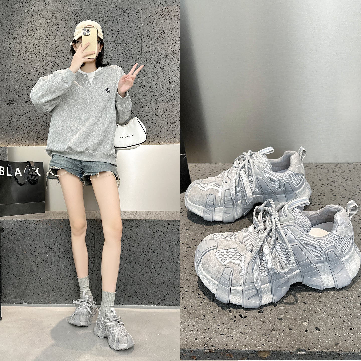 Women's Thick Bottom Octopus Dad Spring Genuine Show Feet Little Women's Sports Shoes
