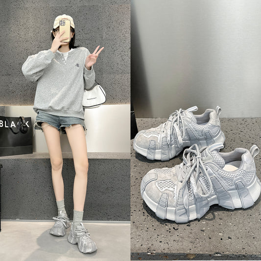 Women's Thick Bottom Octopus Dad Spring Genuine Show Feet Little Women's Sports Shoes