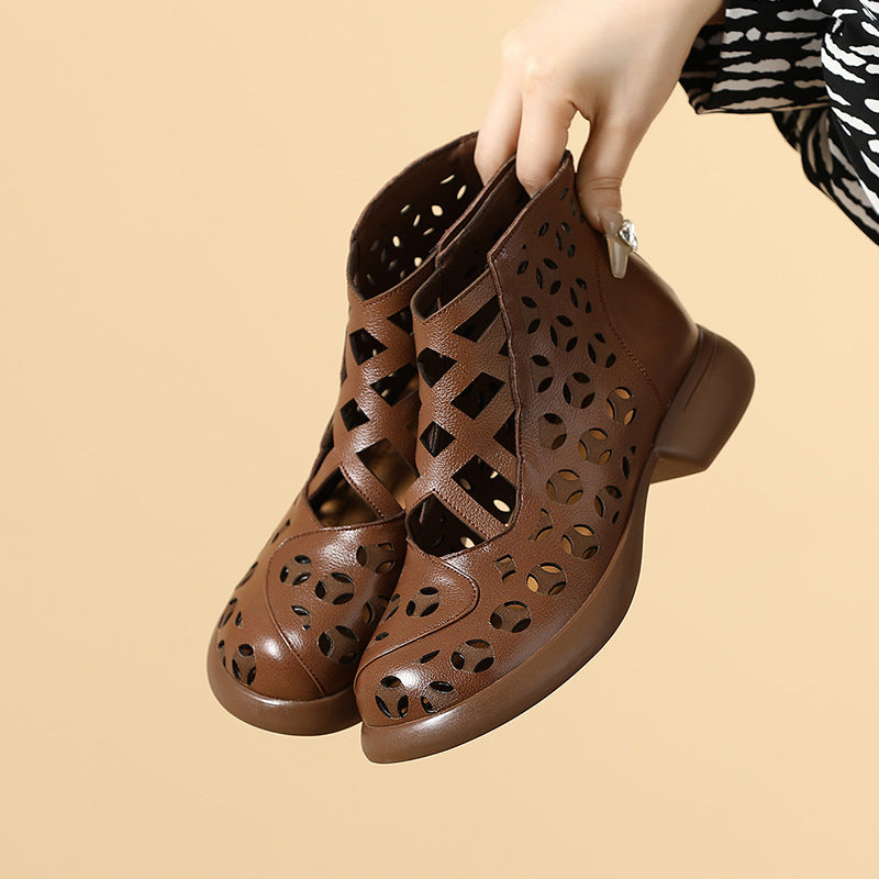 Women's Toe Mid Chunky Breathable Simple Plus Women's Shoes