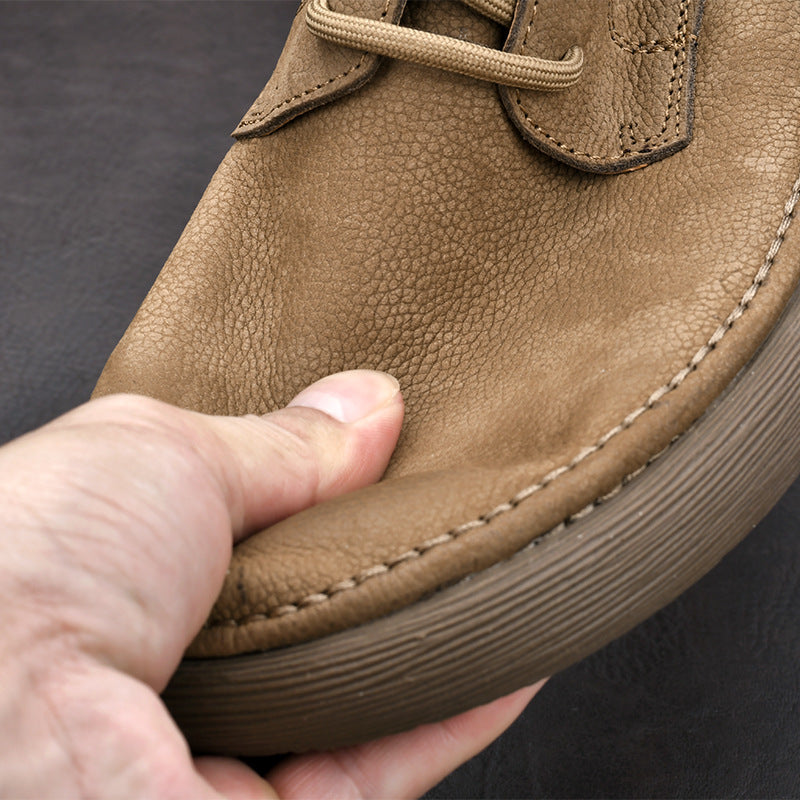 Men's Easy To Match British Style Bottom Leather Shoes