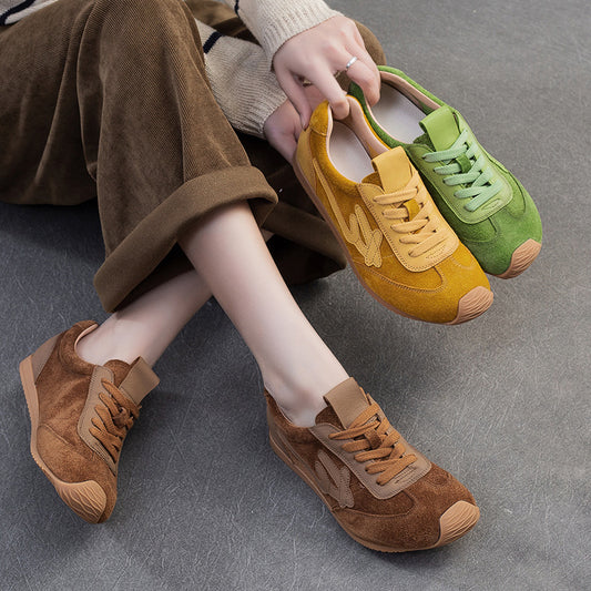 Women's Handmade Versatile Design Niche Pumps Color Matching Men's Shoes