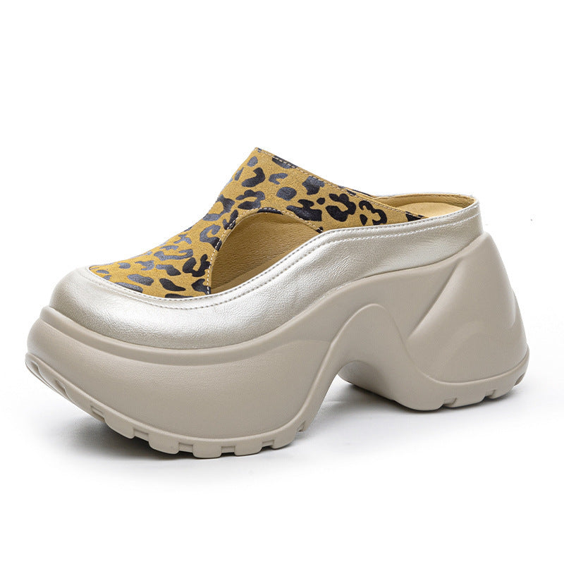 Women's Slip-on Summer Small Height Increasing Insole Outer Wear Closed Loafers