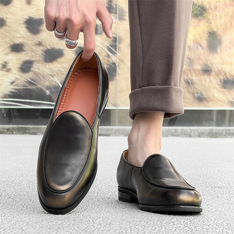 Formal Wear Business Commute Slip-on Cover Leather Shoes