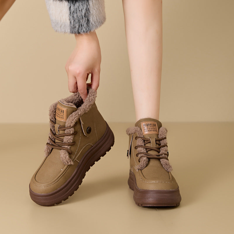 Women's Platform Winter Veet Thermal Thickening Ankle Snow Boots