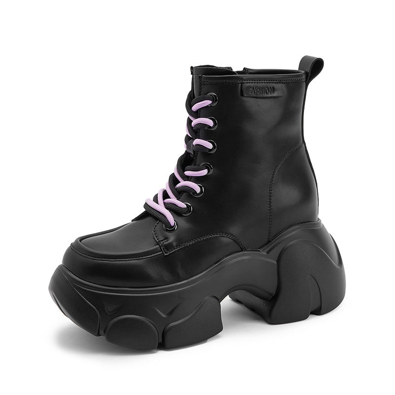 Women's Martin Small Height Increasing Insole Middle British Boots