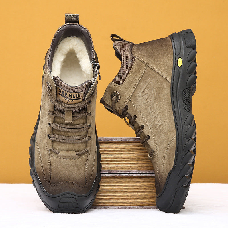 Men's Winter Warm Thickened Northeast Cotton Padded Genuine Boots