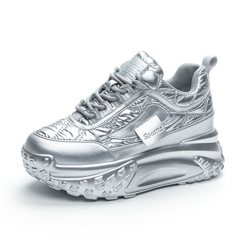 Women's Insole Authentic Clunky Spring Versatile Korean Style Thick Bottom Sneakers