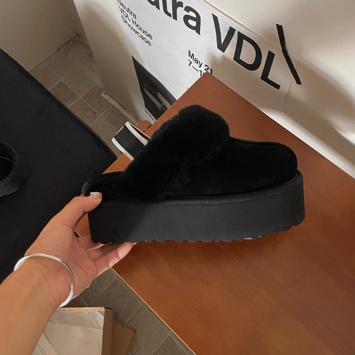 Bottom Height Increasing Ribbon Thick Star Thick-soles Slippers