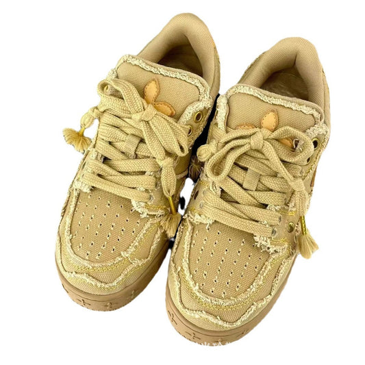 Women's Desert Board Worn Shabby Denim Waste Soil Canvas Shoes