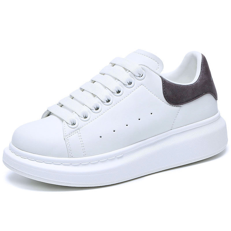 Women's & Men's High-grade Mcqueen White Platform Invisible Elevated Muffin Women's Board Shoes