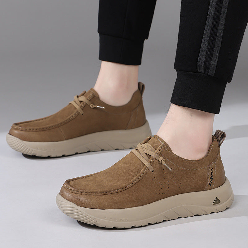 Men's Spring Fashionable Genuine Outdoor Clothes Platform Men's Shoes