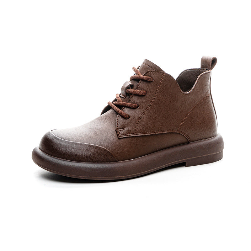 Martin Soft Bottom Surface British Retro Lace Up Women's Leather Boots