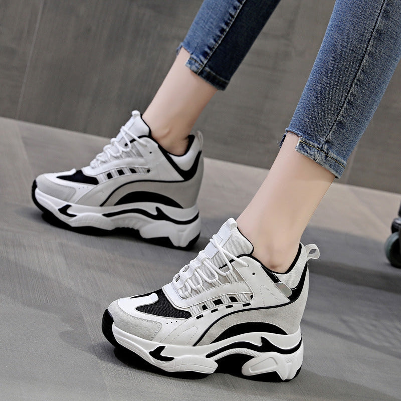 Women's Autumn Flat Height Increasing Wedge Sports Female Women's Casual Shoes