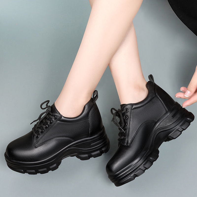 Women's Soft Surface Thick With Hidden British Style Leisure Women's Fashion Shoes