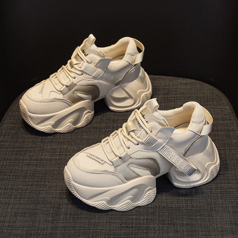 Women's Dad Thick Bottom Transparent Mesh Height Women's Shoes