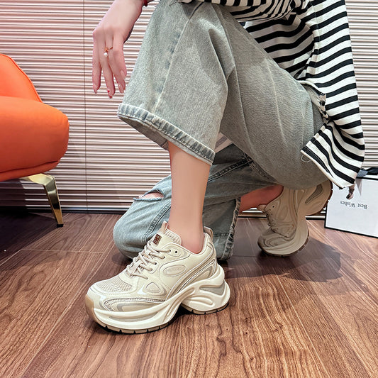 Women's Dad Fashionable Spring Korean Style Thick Sneakers
