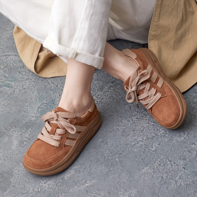 Women's Genuine Soft Platform Thin Bread Bottom Women's Casual Shoes