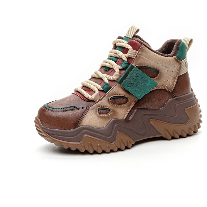Women's Platform Thickness Autumn Breathable Feet Little Men's Shoes