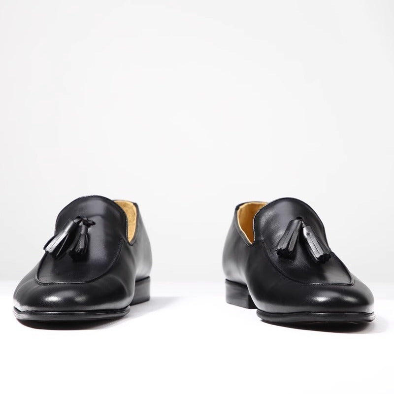 Men's Handmade Genuine Fringed Slip-on British Style Leisure Doug Store Loafers/doug Shoes