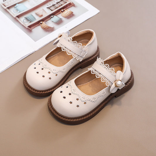 Children's Genuine Princess Soft Bottom Hollow Breathable Kid's Sandals