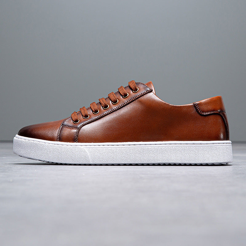 Attractive Men's Oversized Stylish Polished White Sneakers