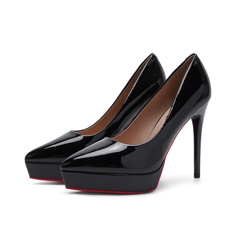 Women's High Pointed Toe Stiletto Waterproof Platform Pumps Sexy Women's Fashion Shoes