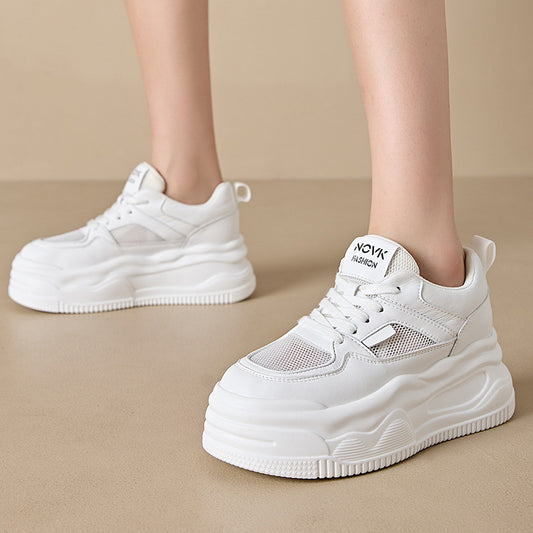Women's & Men's Dad Platform Height Increasing White For Men's Shoes