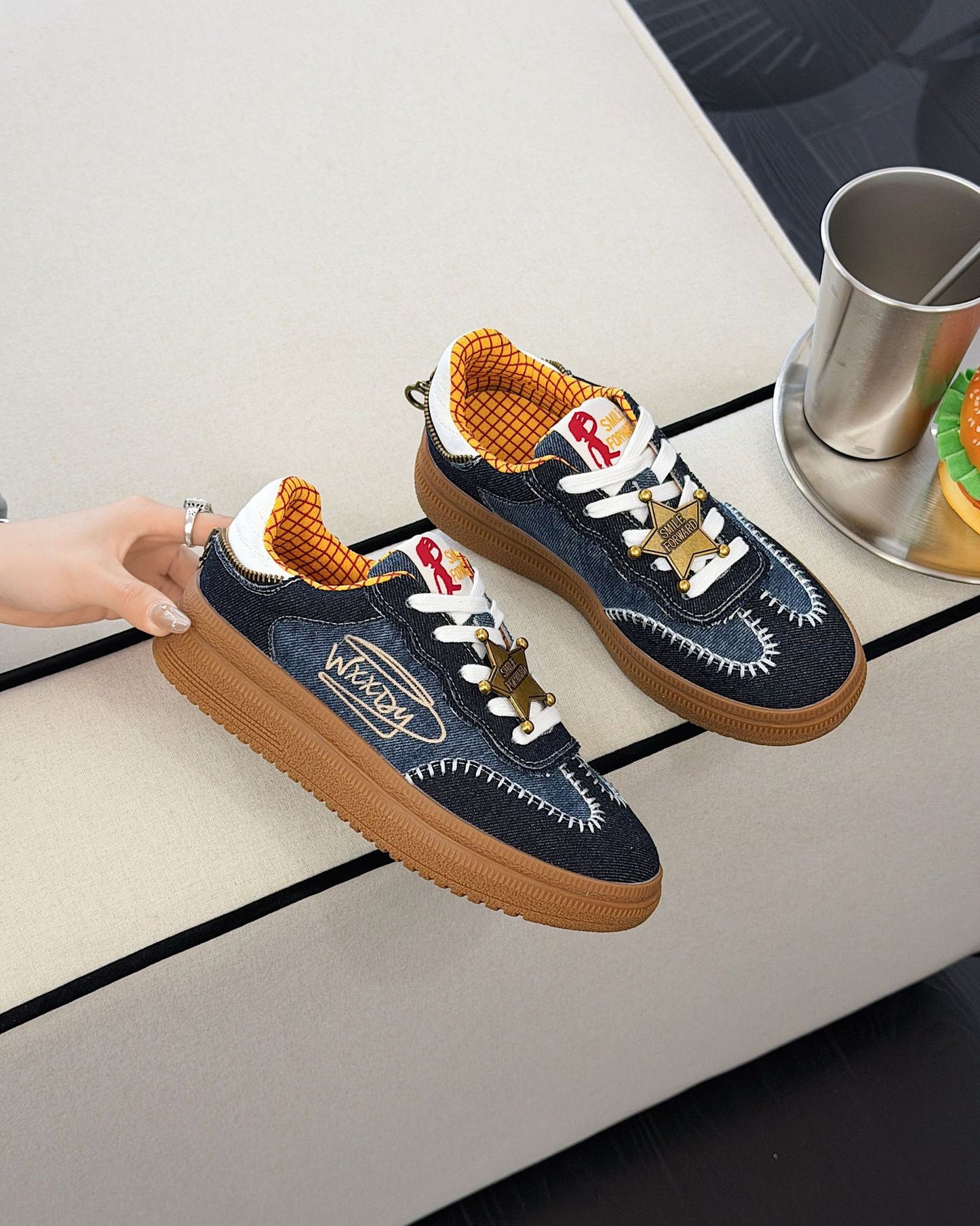 Women's Spring Badge Genuine German Training Lace Up Sneakers