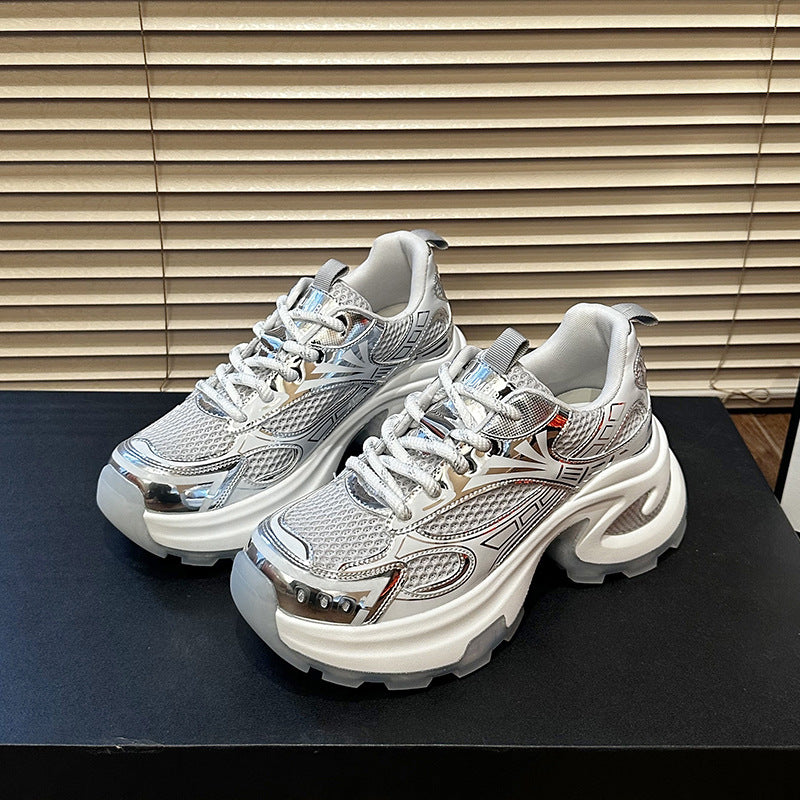 Women's Summer Korean Style Thick Bottom Height Sneakers