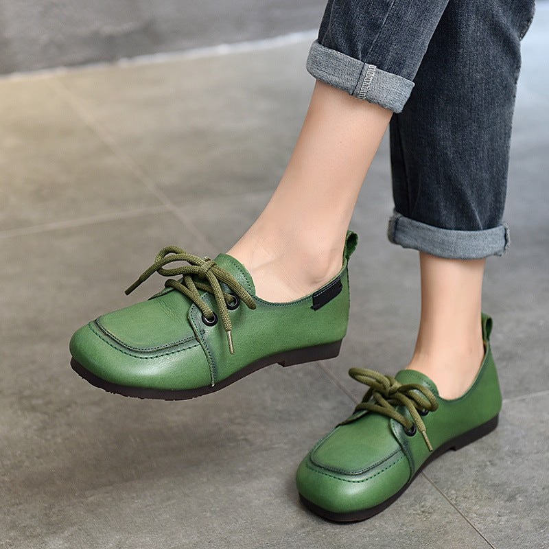 Women's Pumps Flat Soft Autumn Retro Round Head Women's Casual Shoes