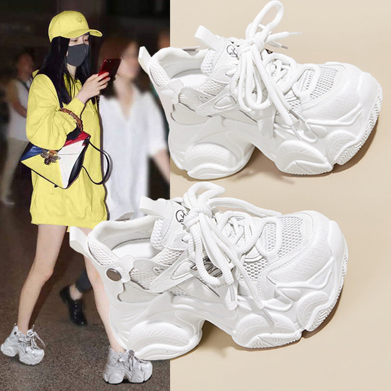 Women's Platform Daddy Breathable Summer Small Height Women's Casual Shoes