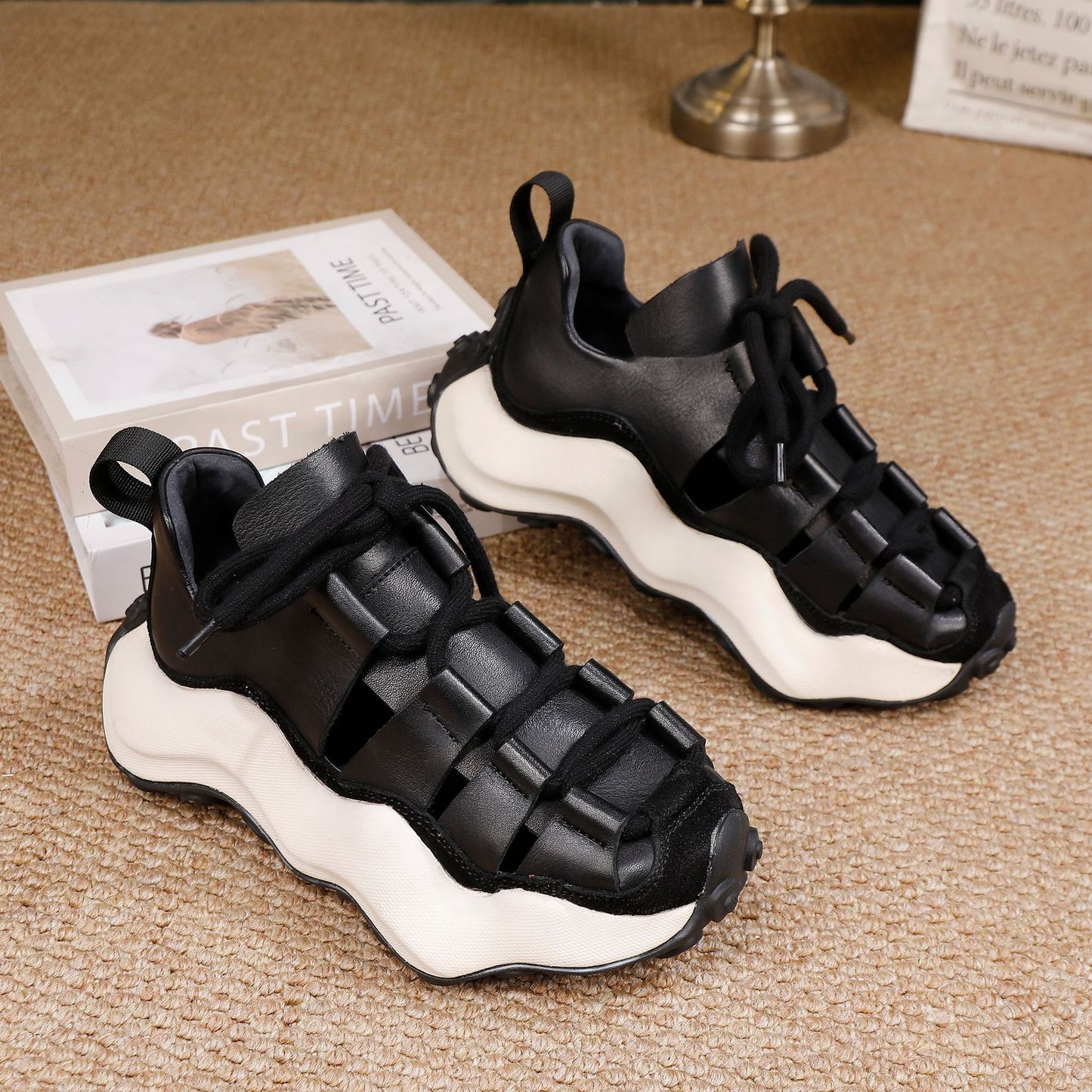 Thick Bottom Toe Cap Hollow Out Hole Female Style Sandals