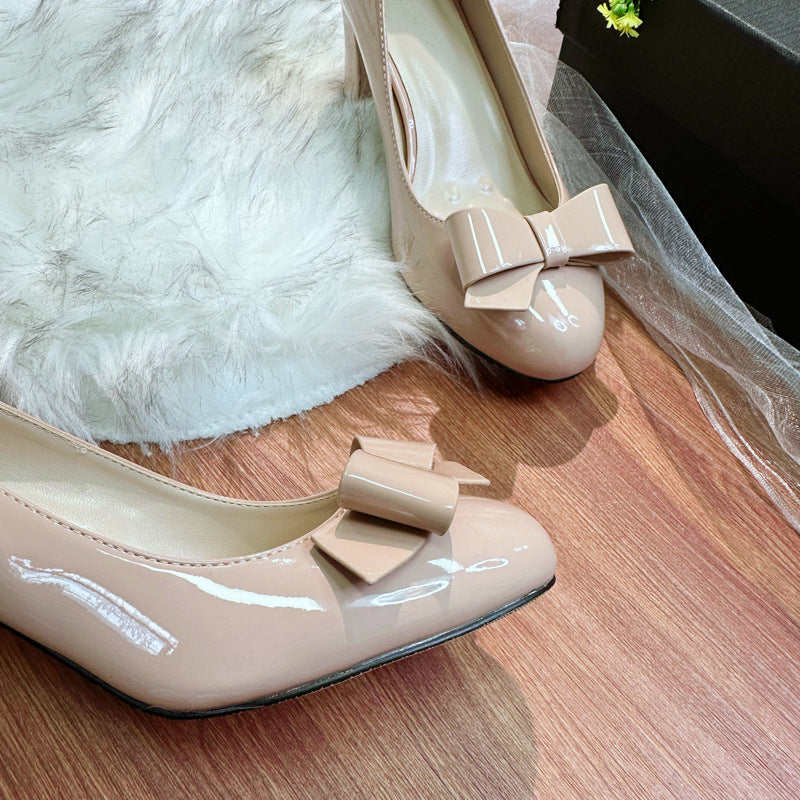 Bowknot High Shallow Mouth Sweet Elegance Pumps Heels