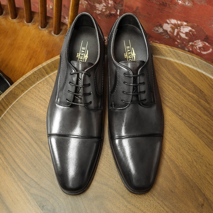 Graceful Men's British Brogue Carved Derby Men's Business Leather Shoes
