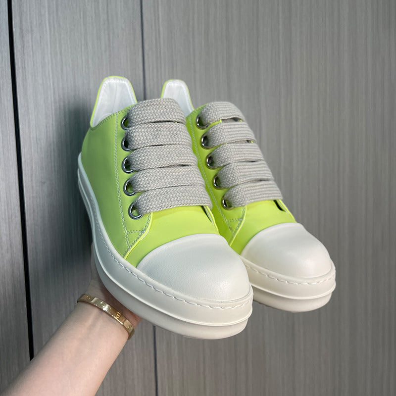 Men's Thick Shoelace Breathable Sole Height Increasing Men's Board Shoes
