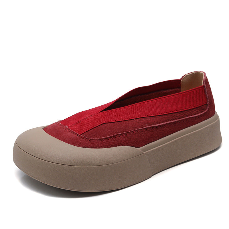 Women's Layer Cowhide Vintage Low-cut Comfortable Soft Bottom Women's Casual Shoes