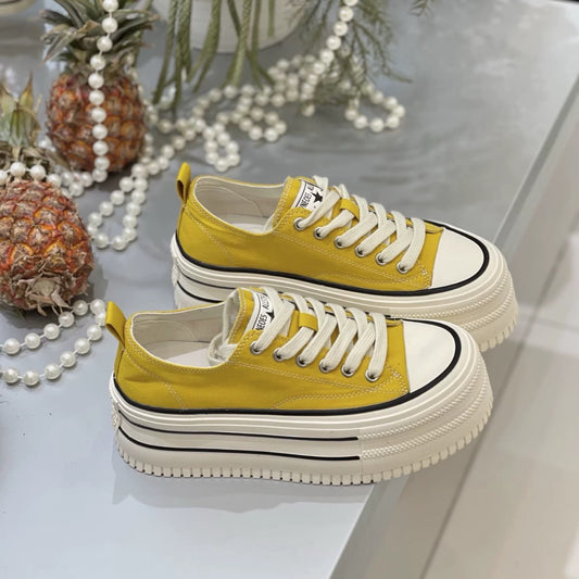 Women's Small Platform Hight Increasing Board Spring Casual Shoes