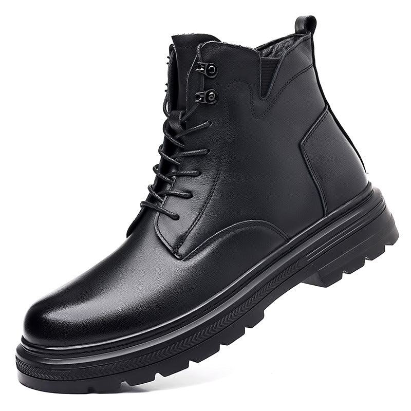 Men's Autumn Martin Genuine Cattlehide Surface High Boots