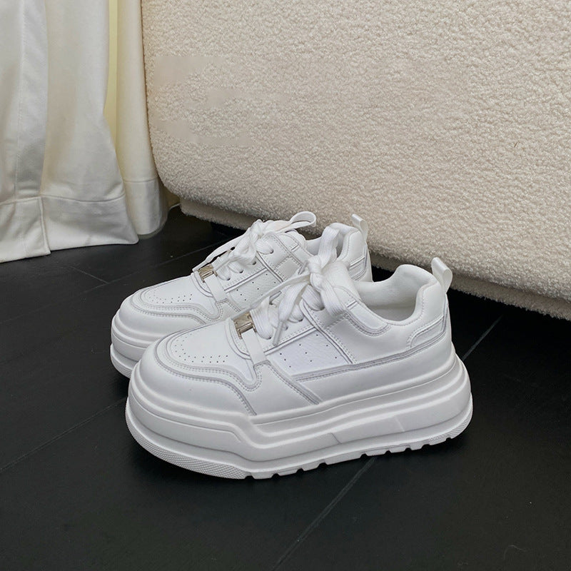 Women's Early Spring Raise The Bottom White Leisure Platform Women's Casual Shoes