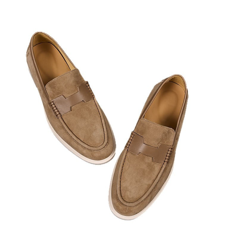 Men's Frosted Slip-on Leisure Commute Lazy Summer Breathable Soft Loafers