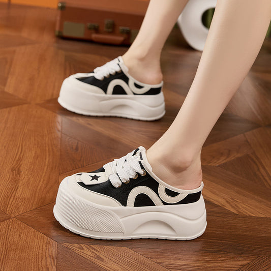 Women's Platform Summer Outdoor Height Increasing Insole Versatile Toe Cap Slippers