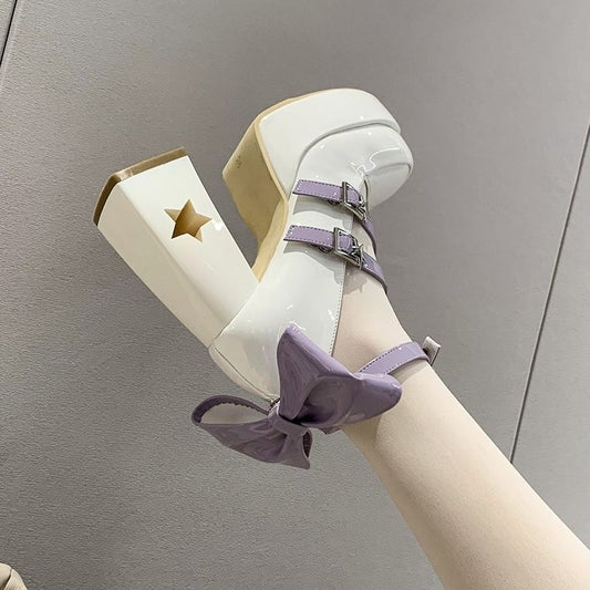 Women's High Pumps Spring Vintage Mary Jane Women's Shoes