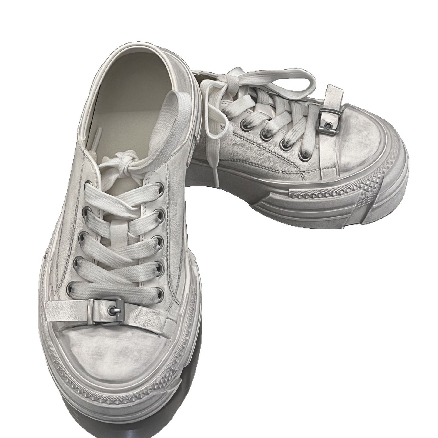 Women's Retro High-grade Genuine Platform Elevator Wild Casual Shoes