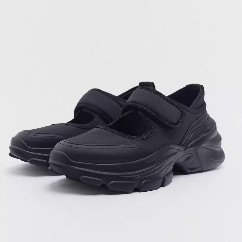 Women's Black Platform Mary Jane Fashion Ballet Loafers
