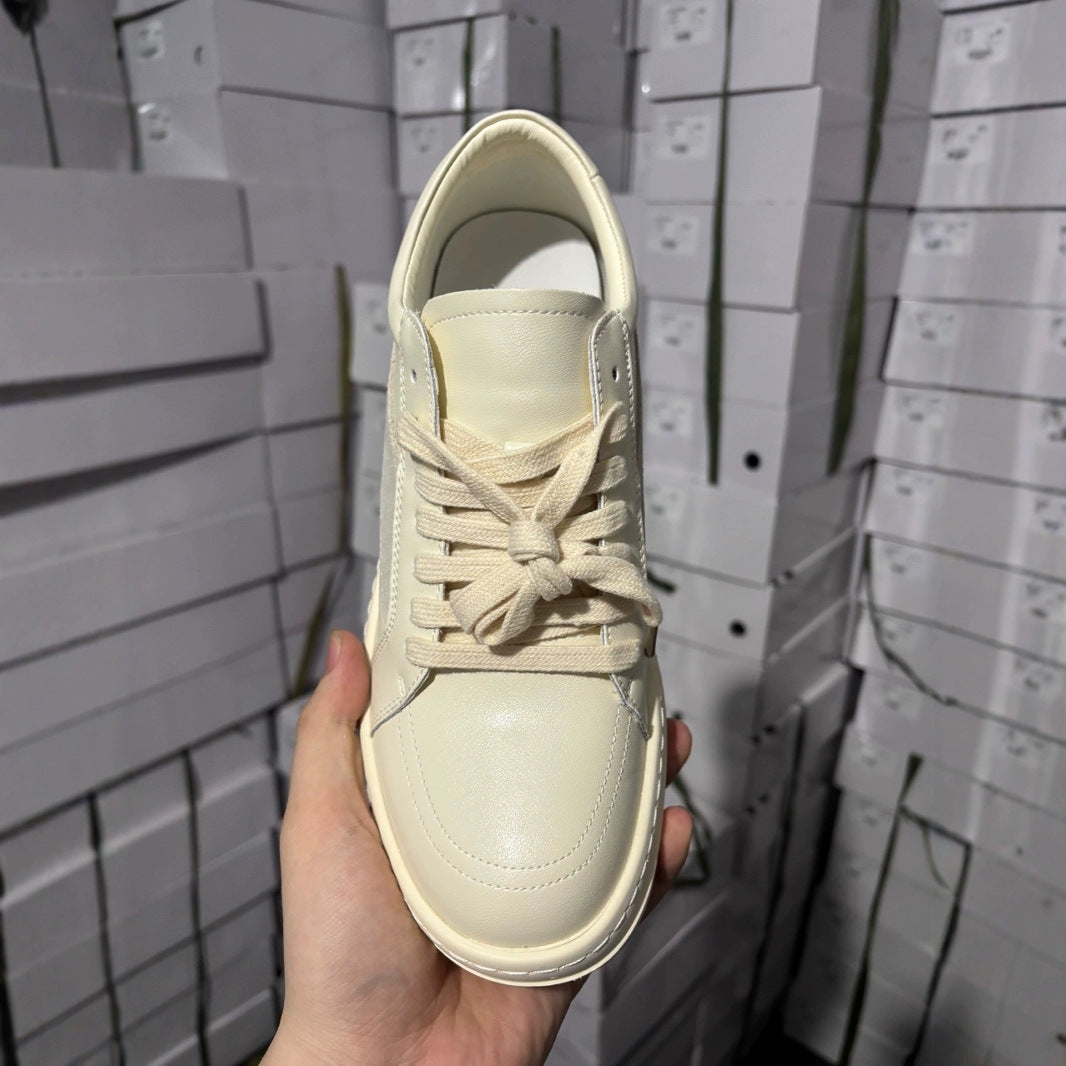 Men's Summer Breathable Elevator Wild Minority Design White Sports German Men's Board Shoes